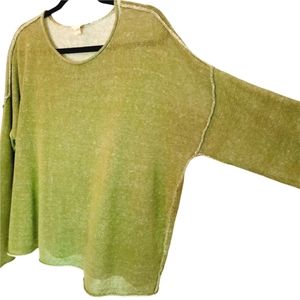 Eileen Fisher Sweater size Medium 100% Organic Linen Light Weight Oversized Fit